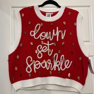 Down Set Sparkle sweater tank